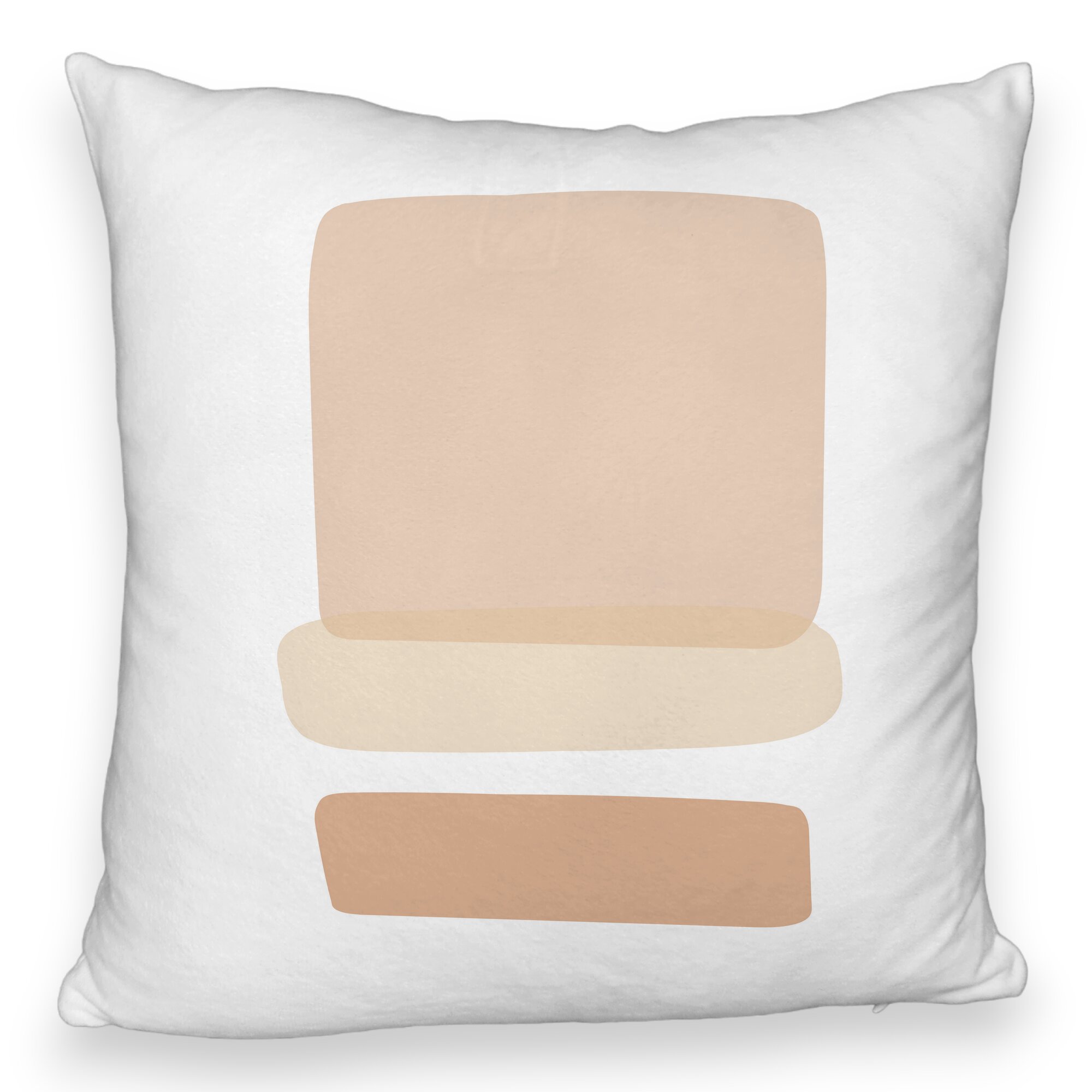 Perna Decorativa Fluffy, Model Abstracta 12, 40x40 cm, Alba, Husa Detasabila, Burduf 5 Perna Decorativa Fluffy