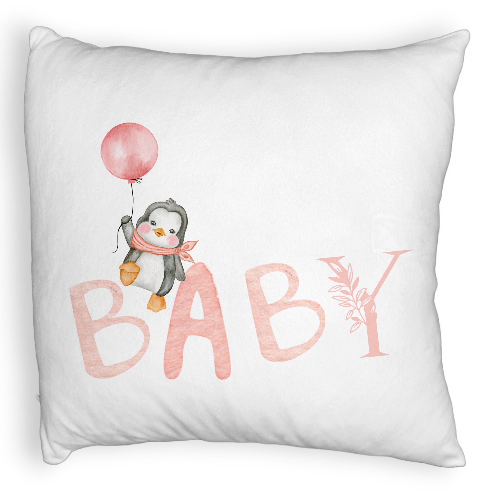 Perna Decorativa Fluffy, Model Baby, 40x40 cm, Alba, Husa Detasabila, Burduf 5 Perna Decorativa Fluffy
