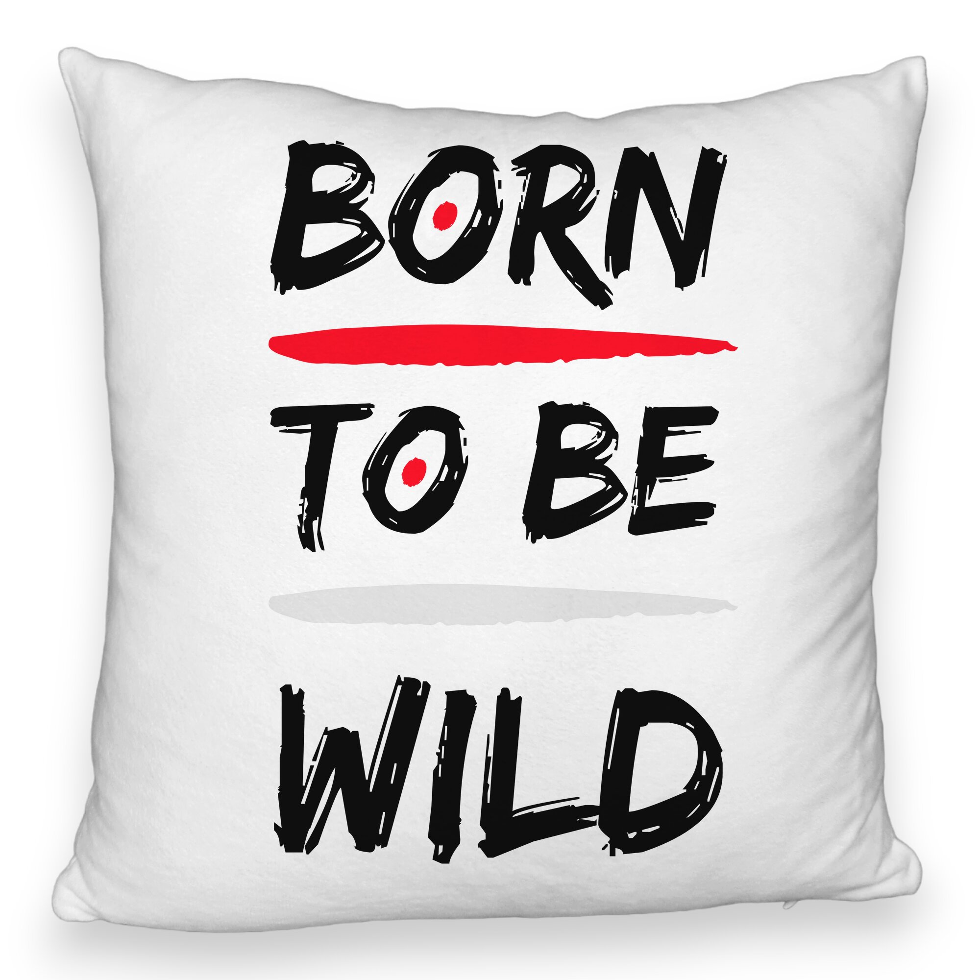 Perna Decorativa Fluffy, Model Born to Be Wild, 40x40 cm, Alba, Husa Detasabila, Burduf 5 Perna Decorativa Fluffy