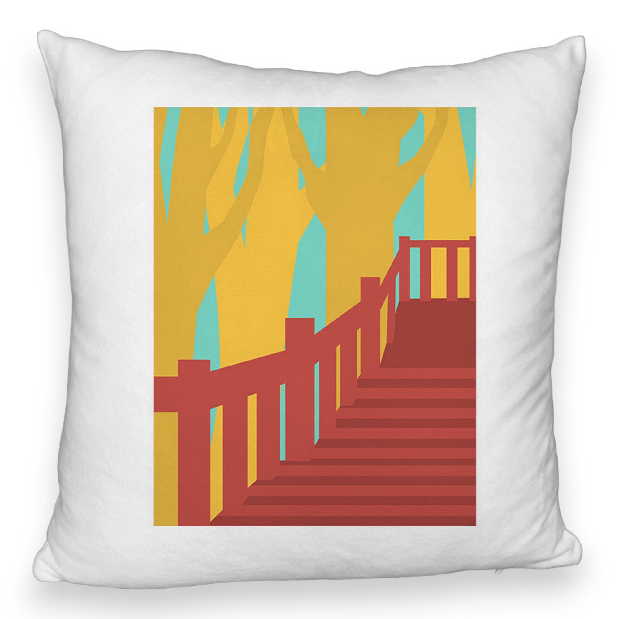 Perna Decorativa Fluffy, Model Bridge Art, 40x40 cm, Alba, Husa Detasabila, Burduf 6 Model Bridge Art