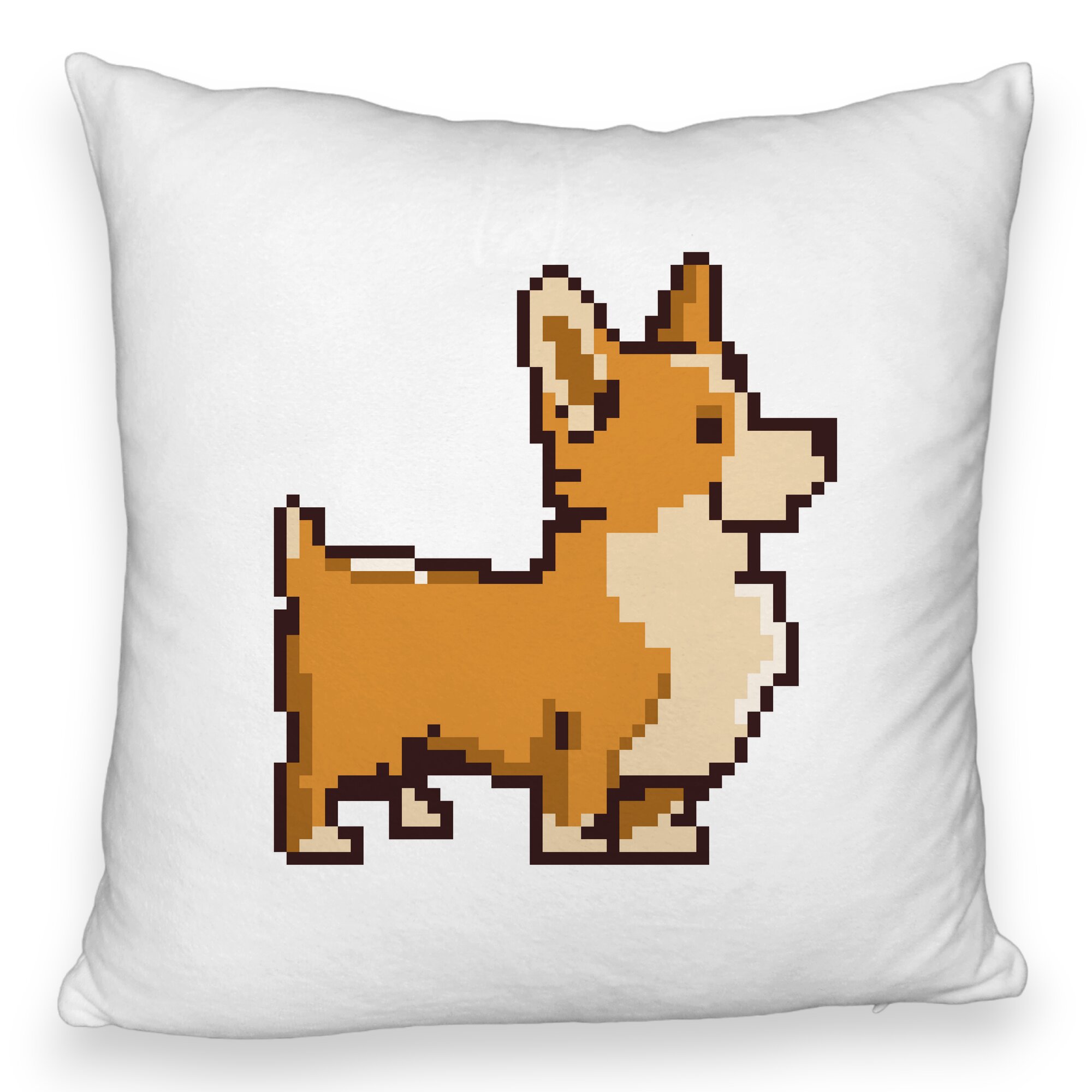 Perna Decorativa Fluffy, Model Doggie, 40x40 cm, Alba, Husa Detasabila, Burduf 5 Perna Decorativa Fluffy