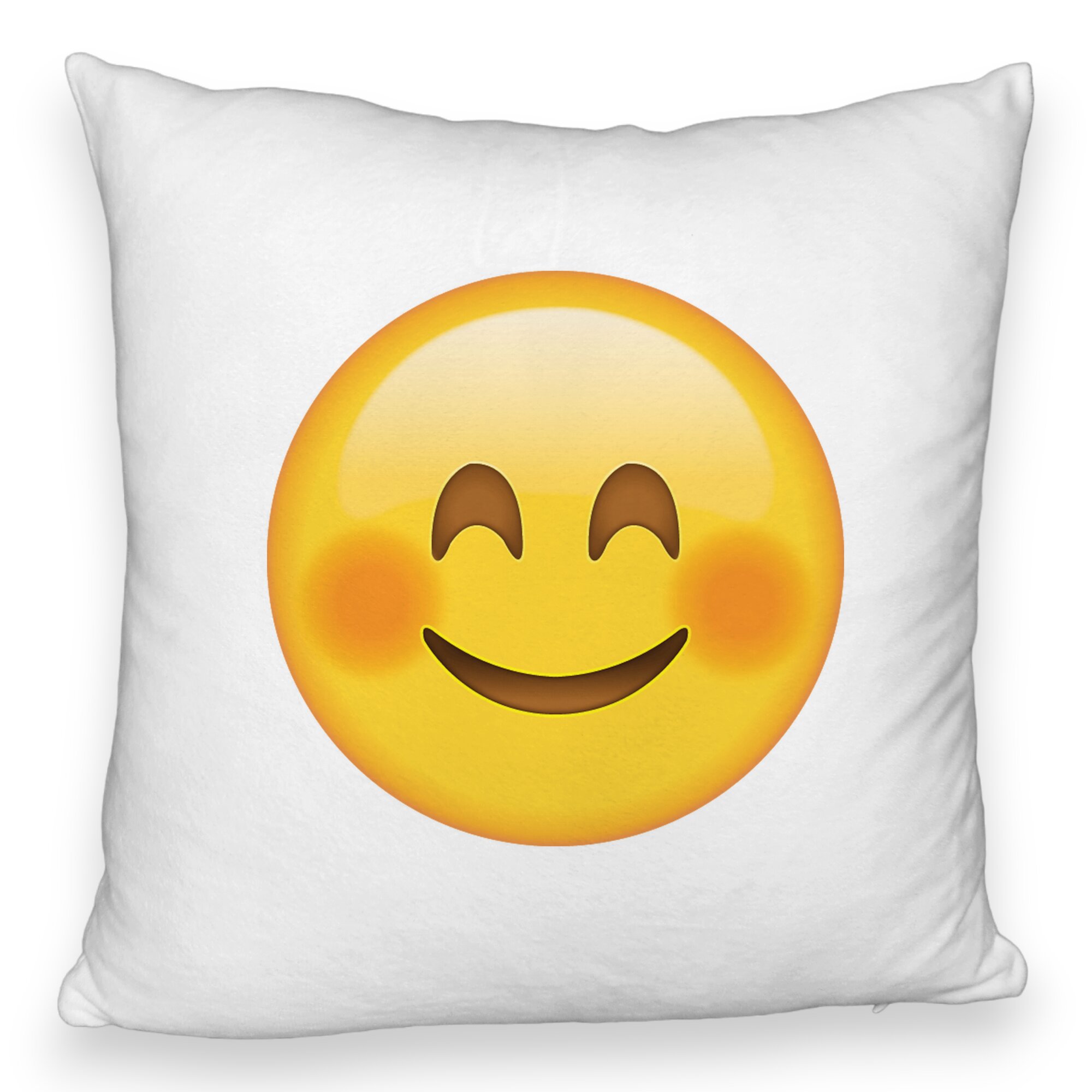 Perna Decorativa Fluffy, Model Emoji Rusinos, 40x40 cm, Alba, Husa Detasabila, Burduf 5 Perna Decorativa Fluffy