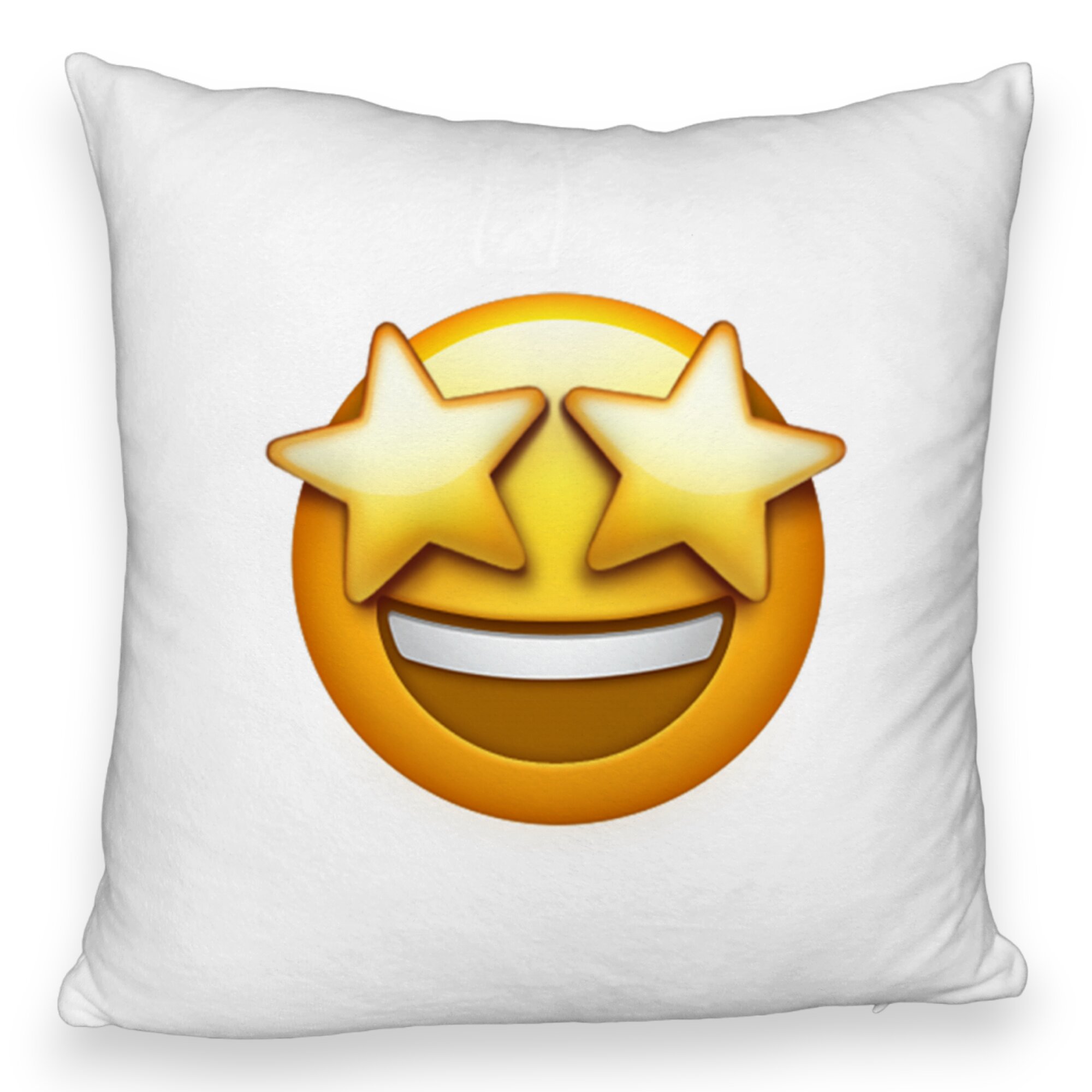 Perna Decorativa Fluffy, Model Emoji WOW, 40x40 cm, Alba, Husa Detasabila, Burduf 5 Perna Decorativa Fluffy
