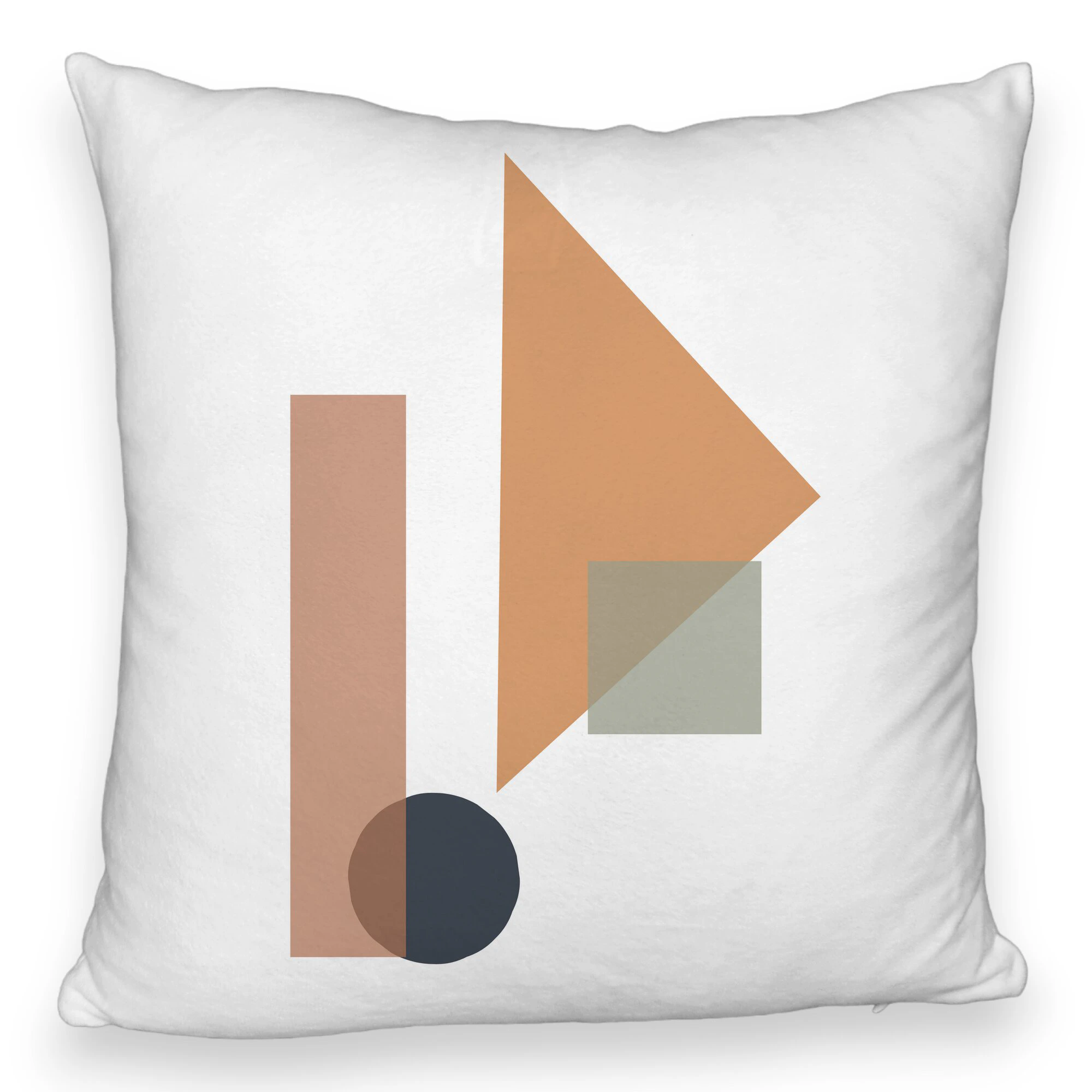 Perna Decorativa Fluffy, Model Forme Geometrice 1, Multicolor, 40x40 cm, Alba, Husa Detasabila, Burduf 5 Perna Decorativa Fluffy