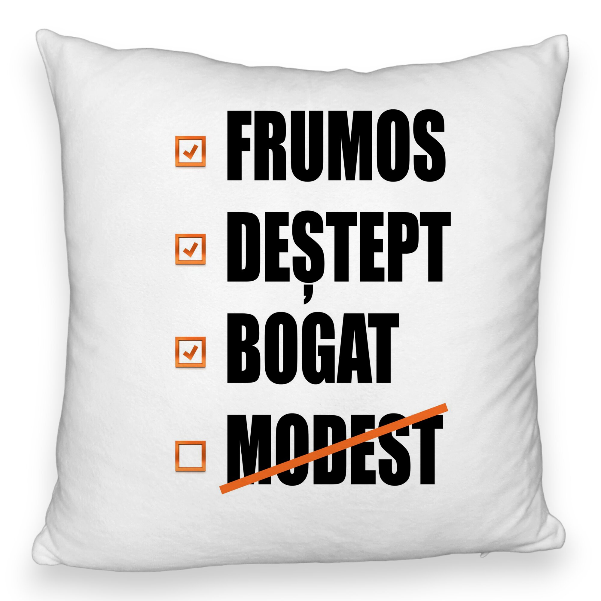 Perna Decorativa Fluffy, Model Frumos Destept Bogad Modest, 40x40 cm, Alba, Husa Detasabila, Burduf 5 Perna Decorativa Fluffy
