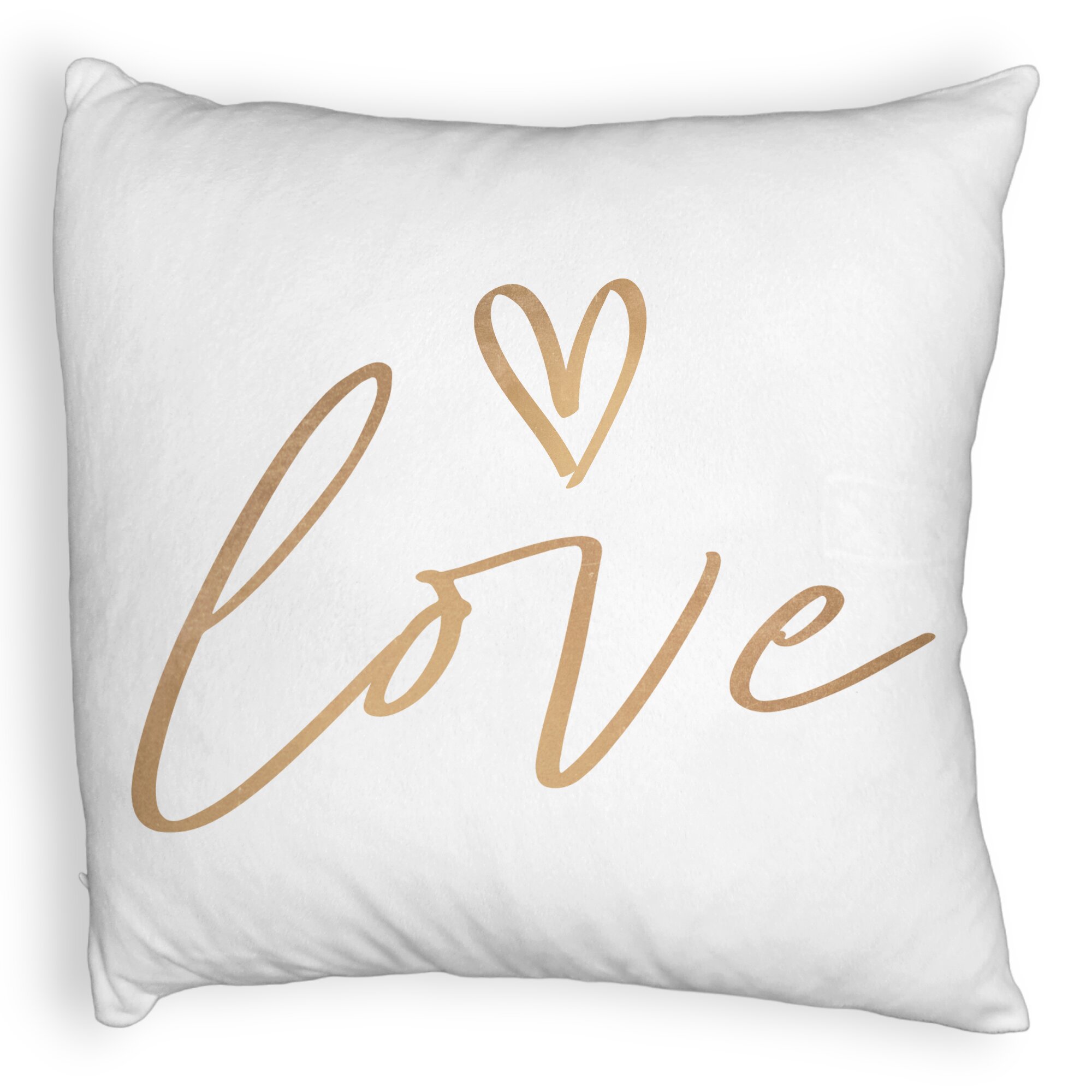 Perna Decorativa Fluffy, Model Love, 40x40 cm, Alba, Husa Detasabila, Burduf 6 Model Love