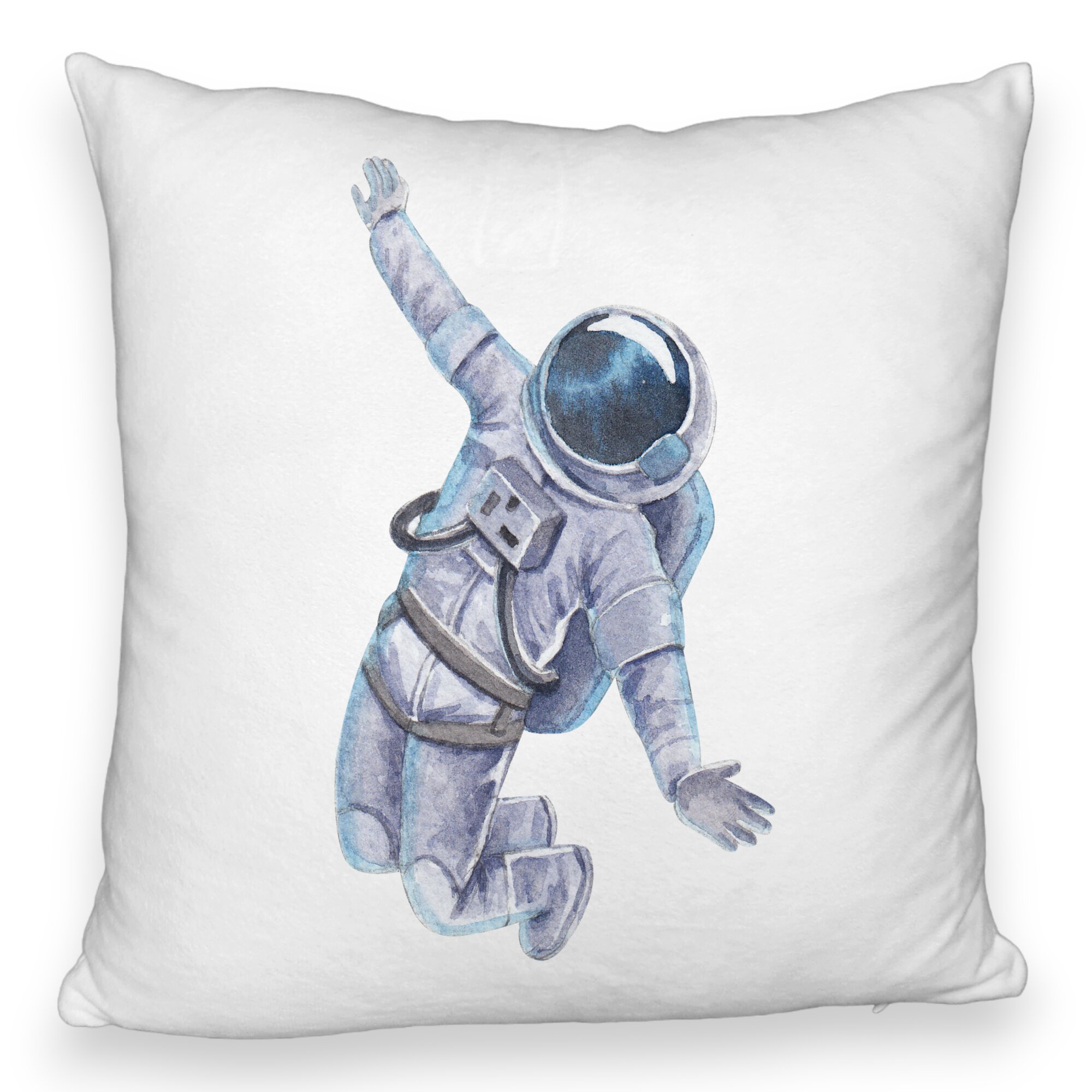 Perna Decorativa Fluffy, Model On the Moon, 40x40 cm, Alba, Husa Detasabila, Burduf 5 Perna Decorativa Fluffy