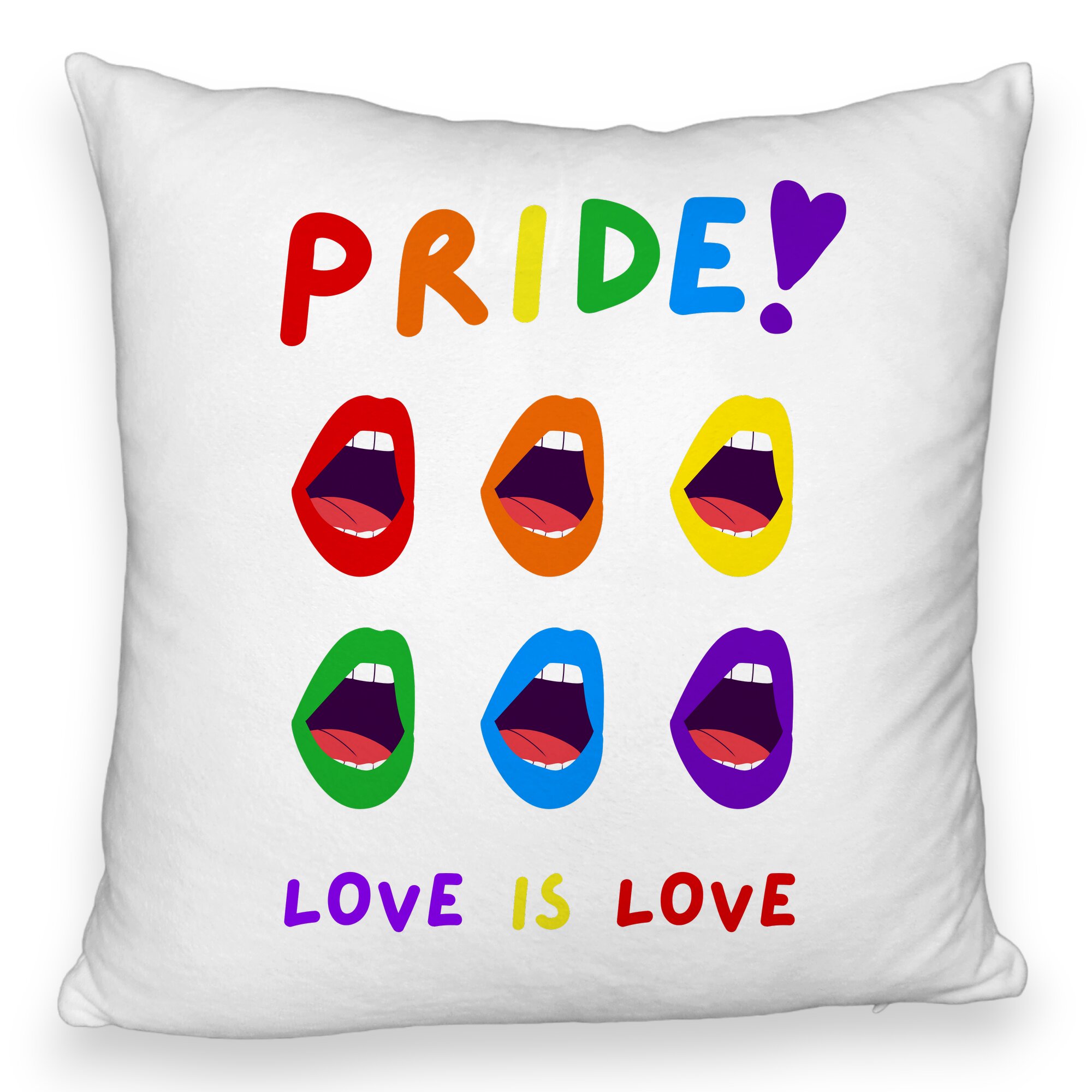 Perna Decorativa Fluffy, Model Pride, 40x40 cm, Alba, Husa Detasabila, Burduf 6 Model Pride