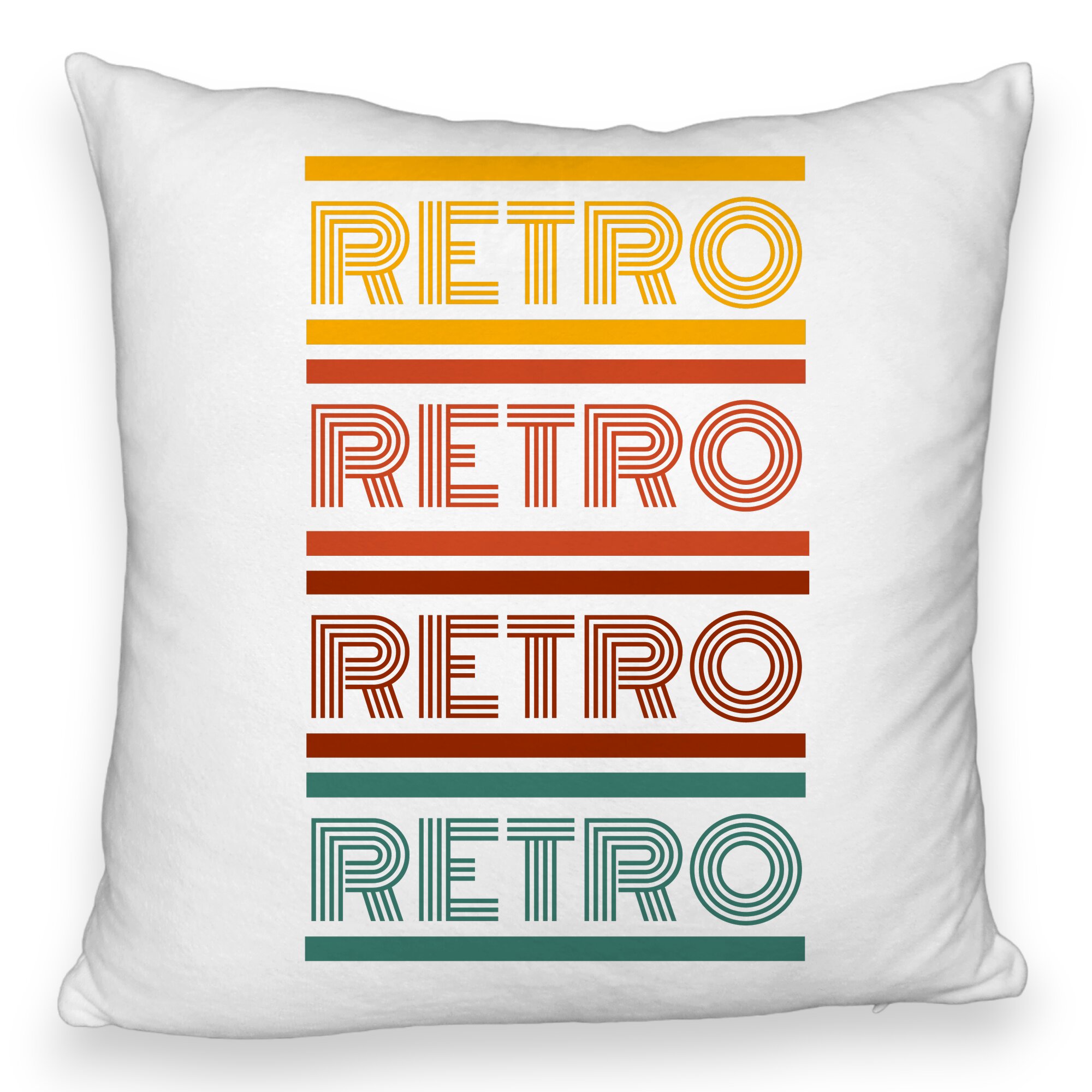 Perna Decorativa Fluffy, Model Retro Colors, 40x40 cm, Alba, Husa Detasabila, Burduf 6 Model Retro Colors