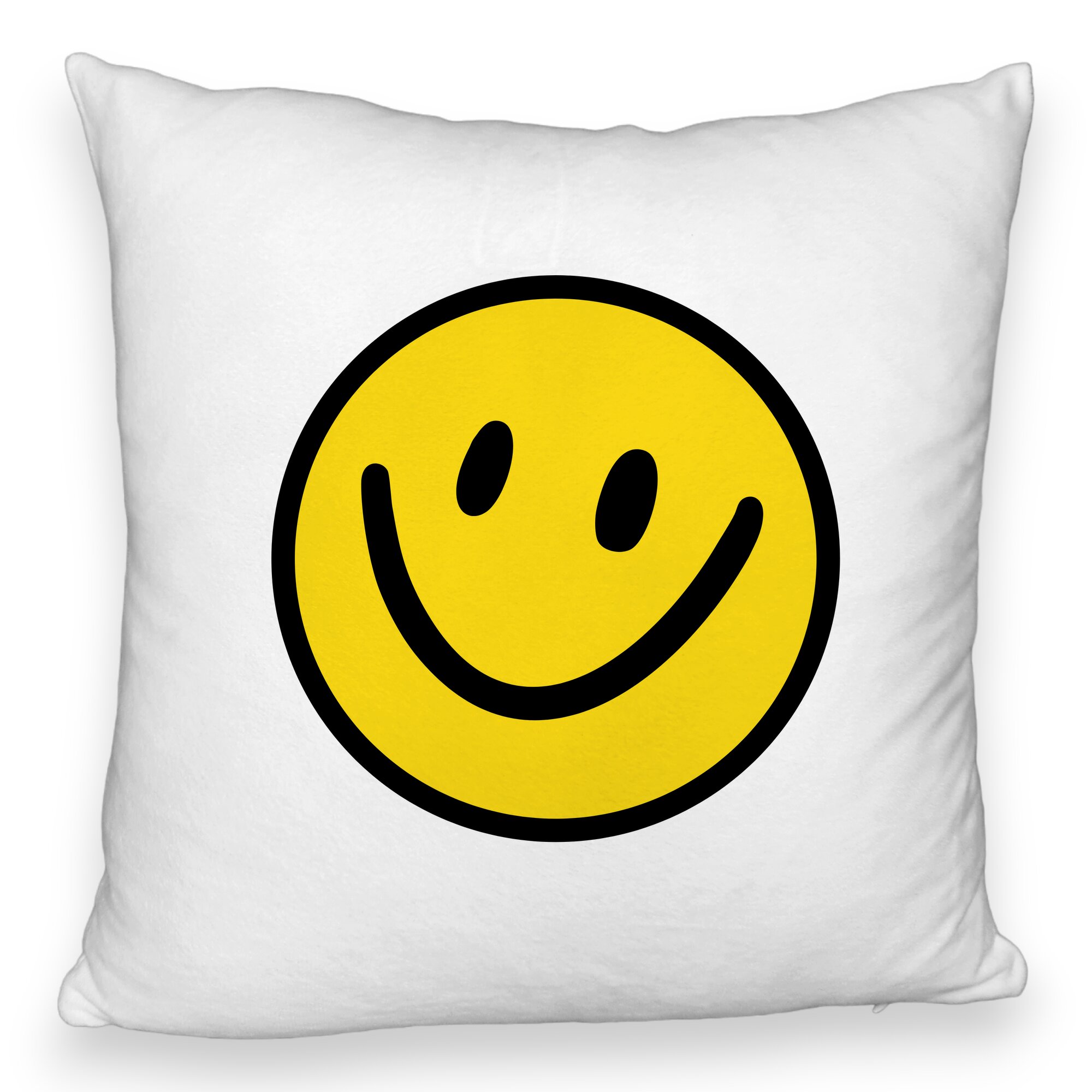 Perna Decorativa Fluffy, Model Smiley Face 2, 40x40 cm, Alba, Husa Detasabila, Burduf 5 Perna Decorativa Fluffy