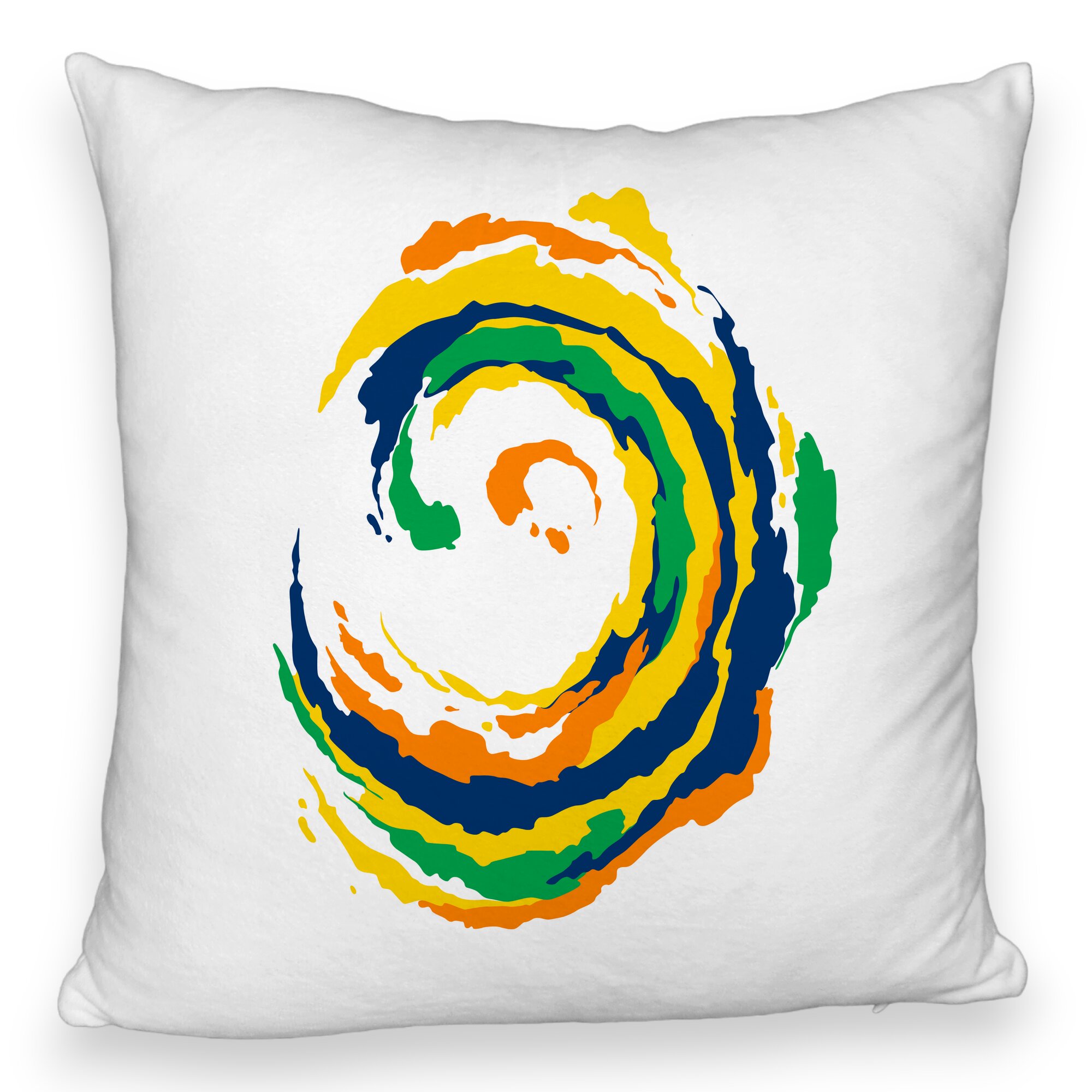 Perna Decorativa Fluffy, Model Spirala, MuIicolor, 40x40 cm, Alba, Husa Detasabila, Burduf 5 Perna Decorativa Fluffy