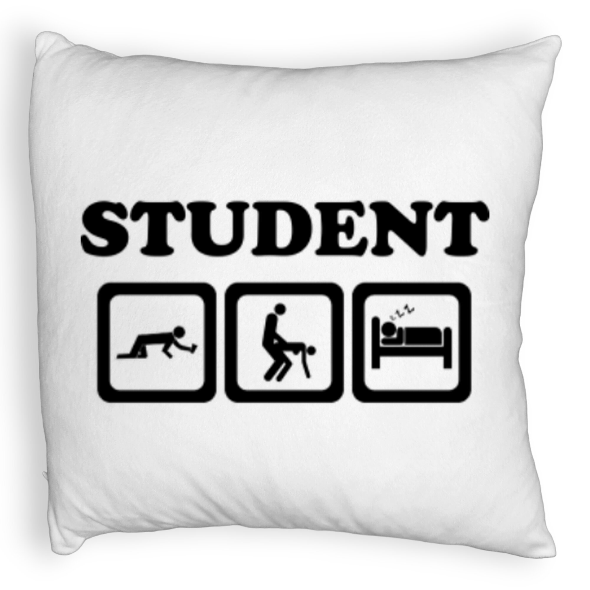 Perna Decorativa Fluffy, Model Student, 40x40 cm, Alba, Husa Detasabila, Burduf 5 Perna Decorativa Fluffy