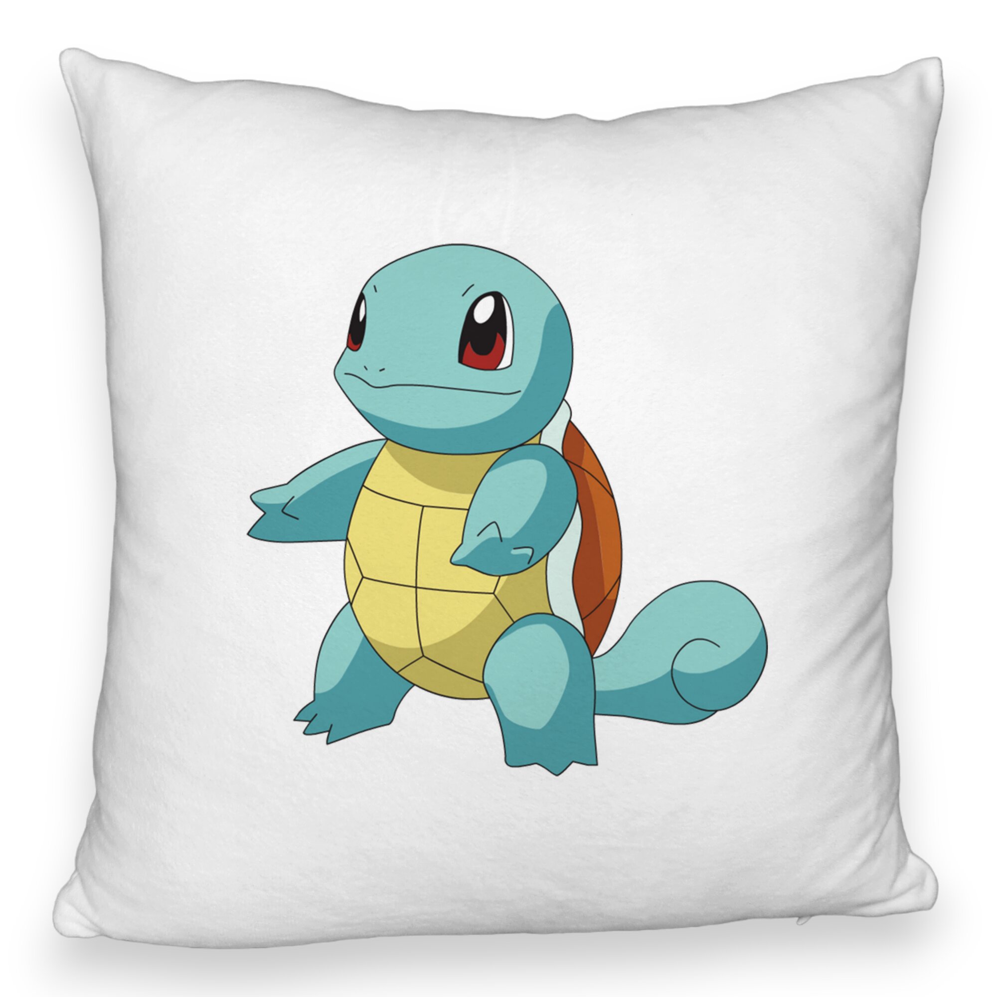 Perna Decorativa Fluffy, Model copii Squirtle, 40x40 cm, Alba, Husa Detasabila, Burduf 5 Perna Decorativa Fluffy