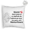 Perna Decorativa Fluffy, Model pentru Mama 10,40x40 cm, Alba, Husa Detasabila, Burduf 8 Model pentru Mama 10
