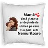 Perna Decorativa Fluffy, Model pentru Mama 8, 40x40 cm, Alba, Husa Detasabila, Burduf 7 Perna Decorativa Fluffy