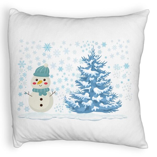 Perna Decorativa Fluffy Om de Zapada si Brad, 40x40 cm, Alba, Husa Detasabila, Burduf 5 Perna Decorativa Fluffy Om de Zapada si Brad