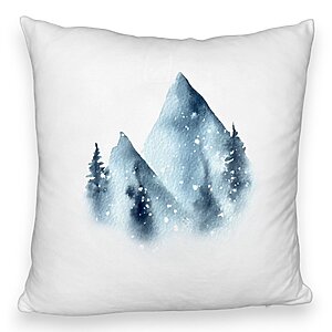 Perna Decorativa Fluffy Peisaj de Iarna