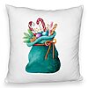 Perna Decorativa Fluffy Sacul lui Mos Craciun cu cadouri, 40x40 cm, Alba, Husa Detasabila, Burduf 7 Perna Decorativa Fluffy Sacul lui Mos Craciun cu cadouri