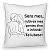 Perna Decorativa Fluffy, Sora mea 10, 40x40 cm, Alba, Husa Detasabila, Burduf 4 Perna Decorativa Fluffy