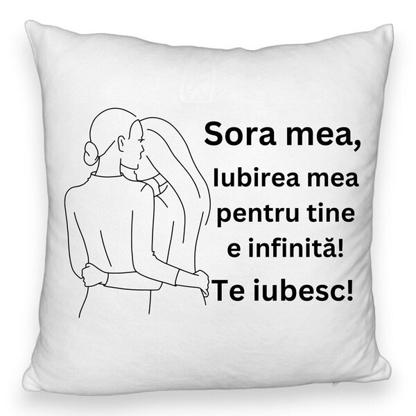 Perna Decorativa Fluffy, Sora mea 10, 40x40 cm, Alba, Husa Detasabila, Burduf 3 Perna Decorativa Fluffy