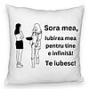 Perna Decorativa Fluffy, Sora mea 10, 40x40 cm, Alba, Husa Detasabila, Burduf 4 Perna Decorativa Fluffy