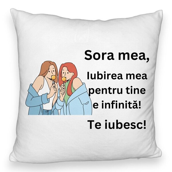 Perna Decorativa Fluffy, Sora mea 14, 40x40 cm, Alba, Husa Detasabila, Burduf 3 Perna Decorativa Fluffy