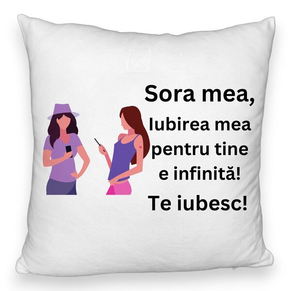 Perna Decorativa Fluffy, Sora mea 16, 40x40 cm, Alba, Husa Detasabila, Burduf 3 Perna Decorativa Fluffy