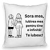 Perna Decorativa Fluffy, Sora mea 18, 40x40 cm, Alba, Husa Detasabila, Burduf 4 Perna Decorativa Fluffy