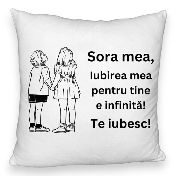Perna Decorativa Fluffy, Sora mea 18, 40x40 cm, Alba, Husa Detasabila, Burduf 3 Perna Decorativa Fluffy