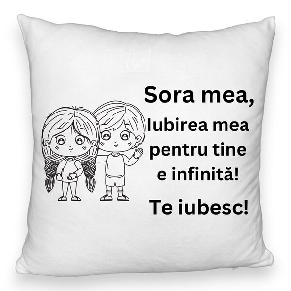 Perna Decorativa Fluffy, Sora mea 19, 40x40 cm, Alba, Husa Detasabila, Burduf 3 Perna Decorativa Fluffy