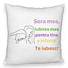 Perna Decorativa Fluffy, Sora mea 6, 40x40 cm, Alba, Husa Detasabila, Burduf 4 Perna Decorativa Fluffy