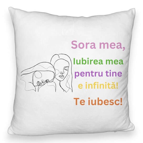 Perna Decorativa Fluffy, Sora mea 6, 40x40 cm, Alba, Husa Detasabila, Burduf 3 Perna Decorativa Fluffy