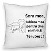 Perna Decorativa Fluffy, Sora mea 7, 40x40 cm, Alba, Husa Detasabila, Burduf 4 Perna Decorativa Fluffy