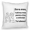 Perna Decorativa Fluffy, Sora mea 8, 40x40 cm, Alba, Husa Detasabila, Burduf 4 Perna Decorativa Fluffy