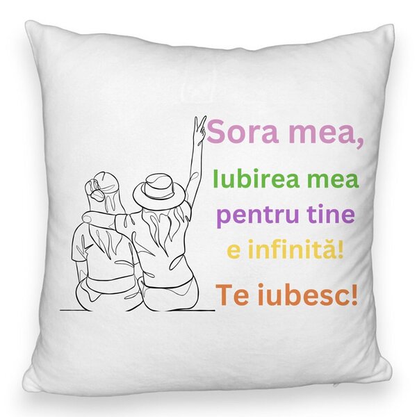 Perna Decorativa Fluffy, Sora mea 9, 40x40 cm, Alba, Husa Detasabila, Burduf 3 Perna Decorativa Fluffy