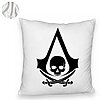 Perna Decorativa Fluffy cu Assasin's Creed Fans, 40x40 cm, Alba, Husa Detasabila, Burduf 8 40x40 cm
