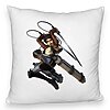 Perna Decorativa Fluffy cu Attack on Titan Eren Yeager, 40x40 cm, Alba, Husa Detasabila, Burduf 7 Perna Decorativa Fluffy cu Attack on Titan Eren Yeager