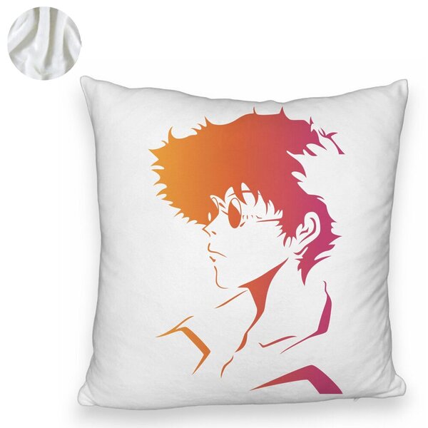 Perna Decorativa Fluffy cu Cowboy Bebop 2, 40x40 cm, Alba, Husa Detasabila, Burduf 6 40x40 cm