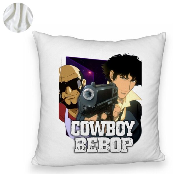 Perna Decorativa Fluffy cu Cowboy Bebop 3, 40x40 cm, Alba, Husa Detasabila, Burduf 6 40x40 cm