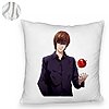 Perna Decorativa Fluffy cu Death Note SV, 40x40 cm, Alba, Husa Detasabila, Burduf 8 40x40 cm