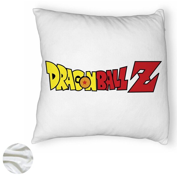 Perna Decorativa Fluffy cu Dragonball Logo, 40x40 cm, Alba, Husa Detasabila, Burduf 6 40x40 cm