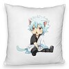 Perna Decorativa Fluffy cu Gintama Gin Cat, 40x40 cm, Alba, Husa Detasabila, Burduf 7 Perna Decorativa Fluffy cu Gintama Gin Cat