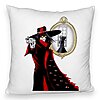 Perna Decorativa Fluffy cu Hellsing, 40x40 cm, Alba, Husa Detasabila, Burduf 7 Perna Decorativa Fluffy cu Hellsing