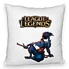 Perna Decorativa Fluffy cu League of Legends, 40x40 cm, Alba, Husa Detasabila, Burduf 7 Perna Decorativa Fluffy cu League of Legends