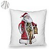 Perna Decorativa Fluffy cu Mos Craciun 1, 40x40 cm, Alba, Husa Detasabila, Burduf 8 40x40 cm
