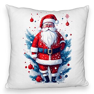 Perna Decorativa Fluffy cu Mos Craciun 2