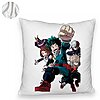 Perna Decorativa Fluffy cu My Hero Academia Characters 2, 40x40 cm, Alba, Husa Detasabila, Burduf 8 40x40 cm