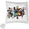 Perna Decorativa Fluffy cu My Hero Academia Characters, 40x40 cm, Alba, Husa Detasabila, Burduf 8 40x40 cm