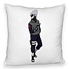 Perna Decorativa Fluffy cu Naruto Kakashi, 40x40 cm, Alba, Husa Detasabila, Burduf 7 Perna Decorativa Fluffy cu Naruto Kakashi