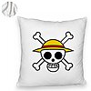 Perna Decorativa Fluffy cu One Piece, 40x40 cm, Alba, Husa Detasabila, Burduf 8 40x40 cm